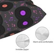 thumbnail image 3 of Qekee Vinyl Records Musical Notes Print Pillow Case with Hidden Zipper, Soft and Comfortable Pillow Covers for Home & Travele-14"x20", 3 of 6