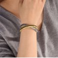 thumbnail image 4 of Bling Jewelry Womens Omega Snake Cobra Wide Bangle Twisted Bracelet Set Gold Silver Plated Steel, 4 of 6