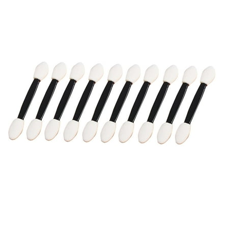 10pcs/set Disposable Dual Sided Eyeshadow Eyeliner Brush Sponge Tipped Oval Makeup Applicator Random