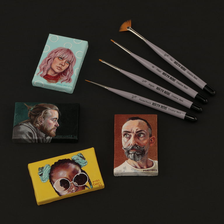 Creative Mark Micro Mini Fine Detail Paint Brush Set - Pack of 12