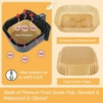 thumbnail image 3 of Air Fryer Parchment Paper Liner, 50pcs Square Air Fryer Liners Disposable, Greaseproof Paper For Air Fryer, Compatible With Cosori, Ninja, Tower Cosor, 3 of 5