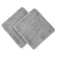 thumbnail image 4 of Chanasya Faux Fur Gray Throw Pillow Cover 2 Piece Set 18x18 Inches- Fluffy Plush Two Tone Super Soft Cushion Covers for Couch Sofa Chair Bed - Accent Decorative Luxurious Square Pillow Covers - Silver, 4 of 4