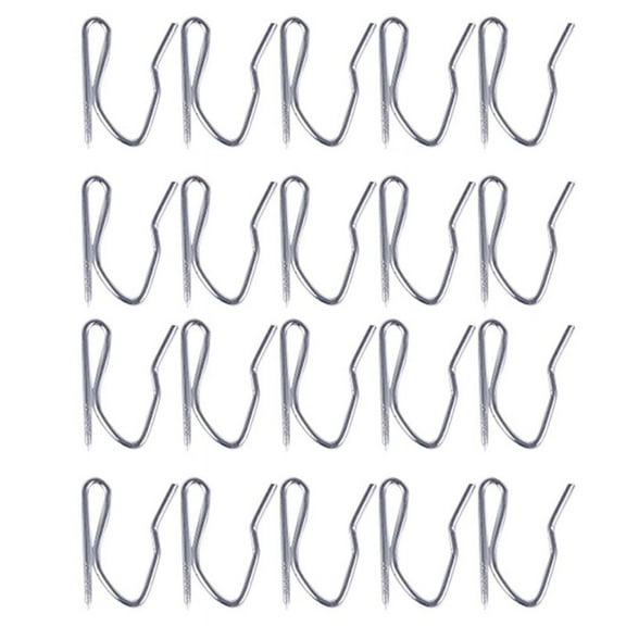 20Pcs Curtain Drapery Pin Hooks - Silvery