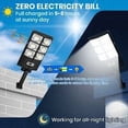 thumbnail image 2 of Potente lámpara solar para exteriores de 200 W, 15000 lm, luces solares para exteriores con sensor de movimiento con control remoto, proyector impermeable, farola solar para exteriores,, 2 of 5
