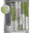 thumbnail image 4 of Sage Green Bathroom Curtain 96 Inch Shower Curtain with Hooks, Modern Geometric Grey Oil Painting Abstract Waterproof Polyester Bath Curtain Washable Bathtub Curtain 72''x 96'', 4 of 6