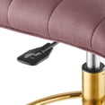 thumbnail image 6 of Modway Ripple Armless Performance Velvet Drafting Chair in Gold Dusty Rose, 6 of 9