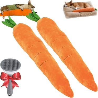 Giant Carrot Dog Toy, Indestructible Veggies Large Carrot Dog Toys for Aggressive Chewers, Easter Interactive Durable Veggies Carrots Pillow Dogs Calming Chew Pet Toy for Indoor