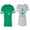 Men Green / Women Heather, variant on Captain First Mate Matching Couple Cotton Jerseys (Men Green / Women Green) (Men M / Women M)
