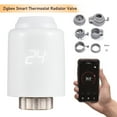 thumbnail image 4 of Radiator ZigBee Thermostatic Radiator Valve Programmable Smart Radiator Thermostat APP Control Voice Control Compatible with Alexa  Assistant Window Opened Detection Anti Freezing, 4 of 7