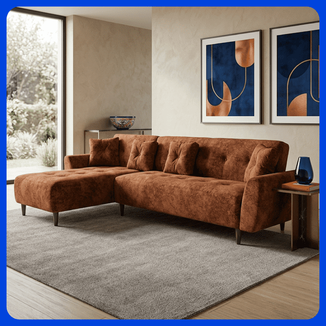 LASE Muebles Sala Esquinera En L Sofá Cama Reclinable 3 En 1 • California Onix