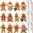 thumbnail image 1 of Bastones de caramelo de Navidad y adornos de hombre de jengibre, 24 piezas Namotu WMZL-2200, 1 of 6