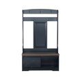 thumbnail image 2 of Sanit Birch Hawksbury Transitional Particle Board Black Hall Tree & Shoe Bench, 2 of 7