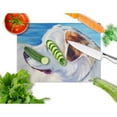 thumbnail image 2 of Great Pyrenees at the Beach Glass Cutting Board Large, 2 of 2