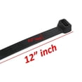 thumbnail image 3 of Wideskall 12" inch Super Heavy Duty 150 Lbs Nylon Cable Zip Tie Black Wire Pack of 10, 3 of 3
