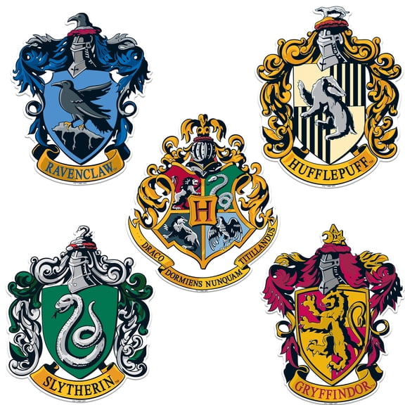 Harry Potter Hogwarts House Crests 5ct Vinyl Decals  Gryffindor, Slytherin, Ravenclaw, Hufflepuff Designs for Laptop, Water Bottle, Scrapbooking, Tablet, Indoor & Outdoor