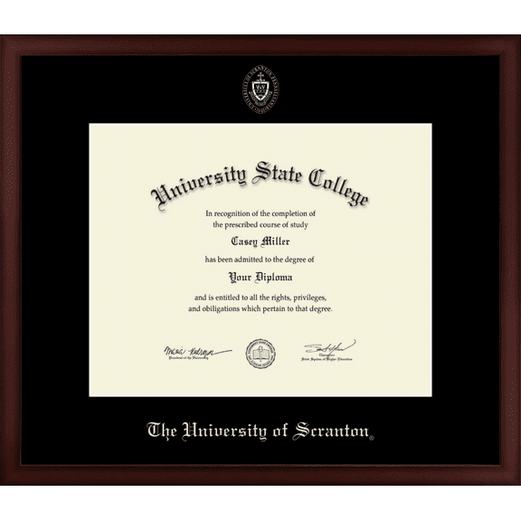 The University of Scranton Diploma Frame, Document Size 20" x 16"