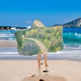 thumbnail image 2 of Yayeee Kids Hooded Towels Toddler Soft Absorbent Beach Bathing Wrap 50" x 23.5", Art Garden Scene, 2 of 5