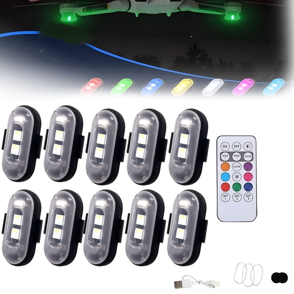 HIBIBUD LED Lights for Car, RGB Car LED Light, Remote Control Strobe Light, Wireless Interior LEDs