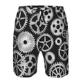 thumbnail image 3 of Pofeuu Metallic Gears Prin Men's Swim Trunks Quick Dry Bathing Suit Swimming Board Shorts Mesh Lining Beach Swimwear-Large, 3 of 6