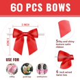 thumbnail image 3 of Corbata de Navidad Bows RainbowPana, lujosa, retorcida, roja, paquete de 60, 3 of 7