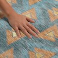 thumbnail image 3 of Addison Rugs Mayfield Premium Machine Washable Transitional Geometric Teal Rectangle Rug, 10' x 14', 3 of 9