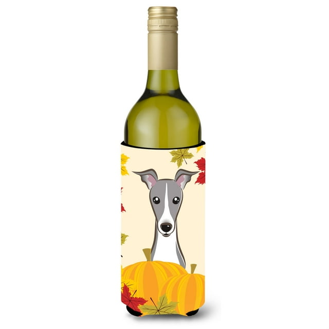 ""Caroline'S Treasures Bb2042Literk """"Galgo Italiano Acción De Gracias"""" Botella De Vino Hugger Koozie 750Ml Multicolor""