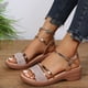 thumbnail image 5 of Sandalias de cuña con punta abierta y hebilla de verano Sandalias de plataforma para mujer Wmkox8yii  ytu9571, 5 of 9