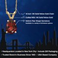 thumbnail image 2 of Gem Stone King 14K Yellow Gold Red Garnet Pendant Necklace for Women | 1.42 Cttw | Gemstone January Birthstone | Pear Shape 9X6MM | With 18 inch Chain, 2 of 6