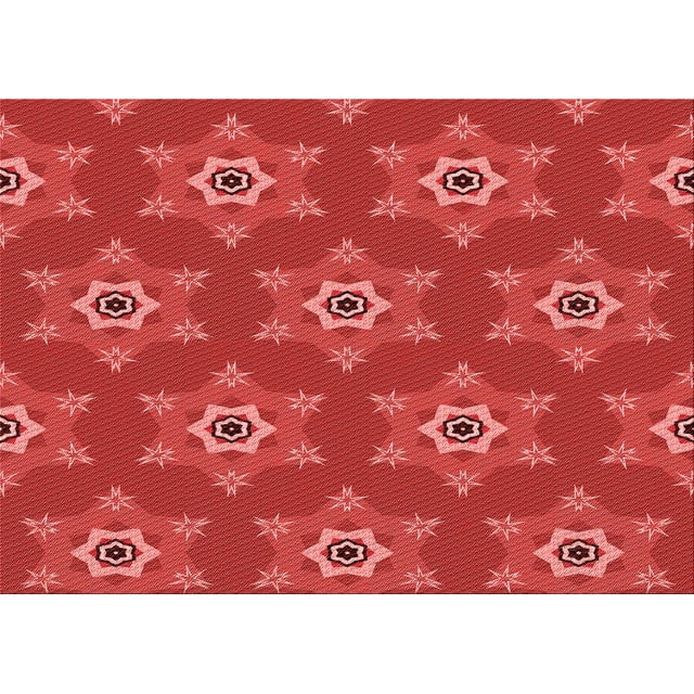 Ahgly Company Tapis Rectangulaire Lavable en Machine Rouge Transitionnel, 7 Pieds x 10 Pieds