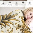 thumbnail image 3 of GOSMITH Pineapple Summer Gold Pineapple on White Flannel Fleece Blanket Gifts White, 3 of 6