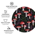 thumbnail image 3 of Naloa Red Mushrooms Leather Coasters for Drinks, Durable Drink Coasters 4 Set for Tabletop Protection, Luxurious Home Décor and Housewarming Gift ( {designName})Round Shape, 3 of 6