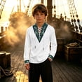 thumbnail image 2 of Zylarhe Boys Halloween Hoodies Kids Hoodie Print Cozy Long Sleeve Front Pocket Hooded White 9-10 Years, 2 of 6
