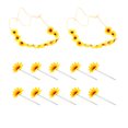 thumbnail image 1 of 2 diademas de girasol con 10 pinzas para el pelo, accesorios para el cabello con flores., 1 of 5