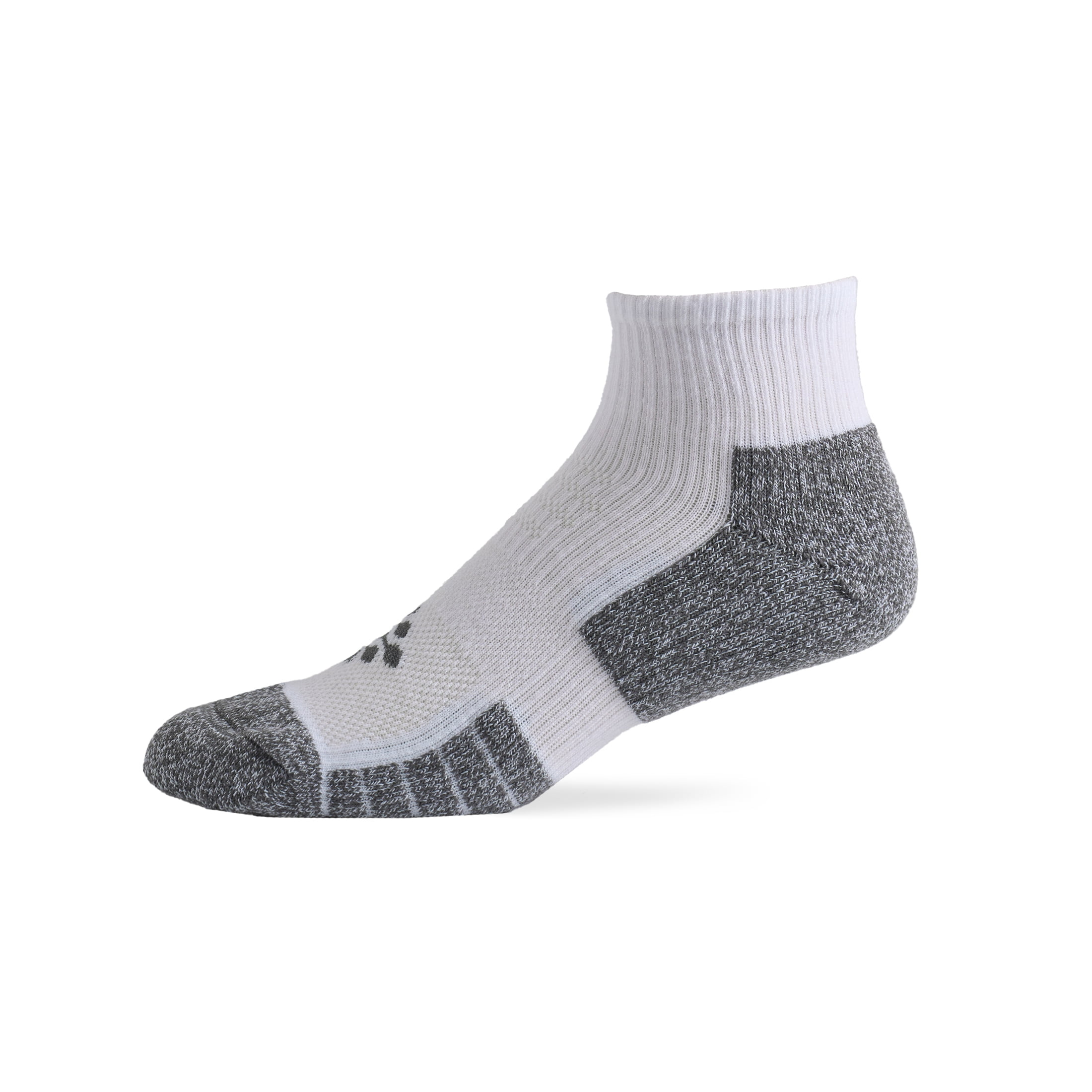 TRUEENERGY Flow High Impact Cushion Quarter Sock, Men's Size 10-14.5, 3-pack