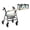 Beach Dolphin Hibiscus Plumeria, variant on COEQINE Rollator Walker Seat and Backrest Covers with Folding Medical Basket 3 Pieces Set, Secure Fit Mobility Accessory for Elderly in Assisted Living, Cute Cat Paw Pink