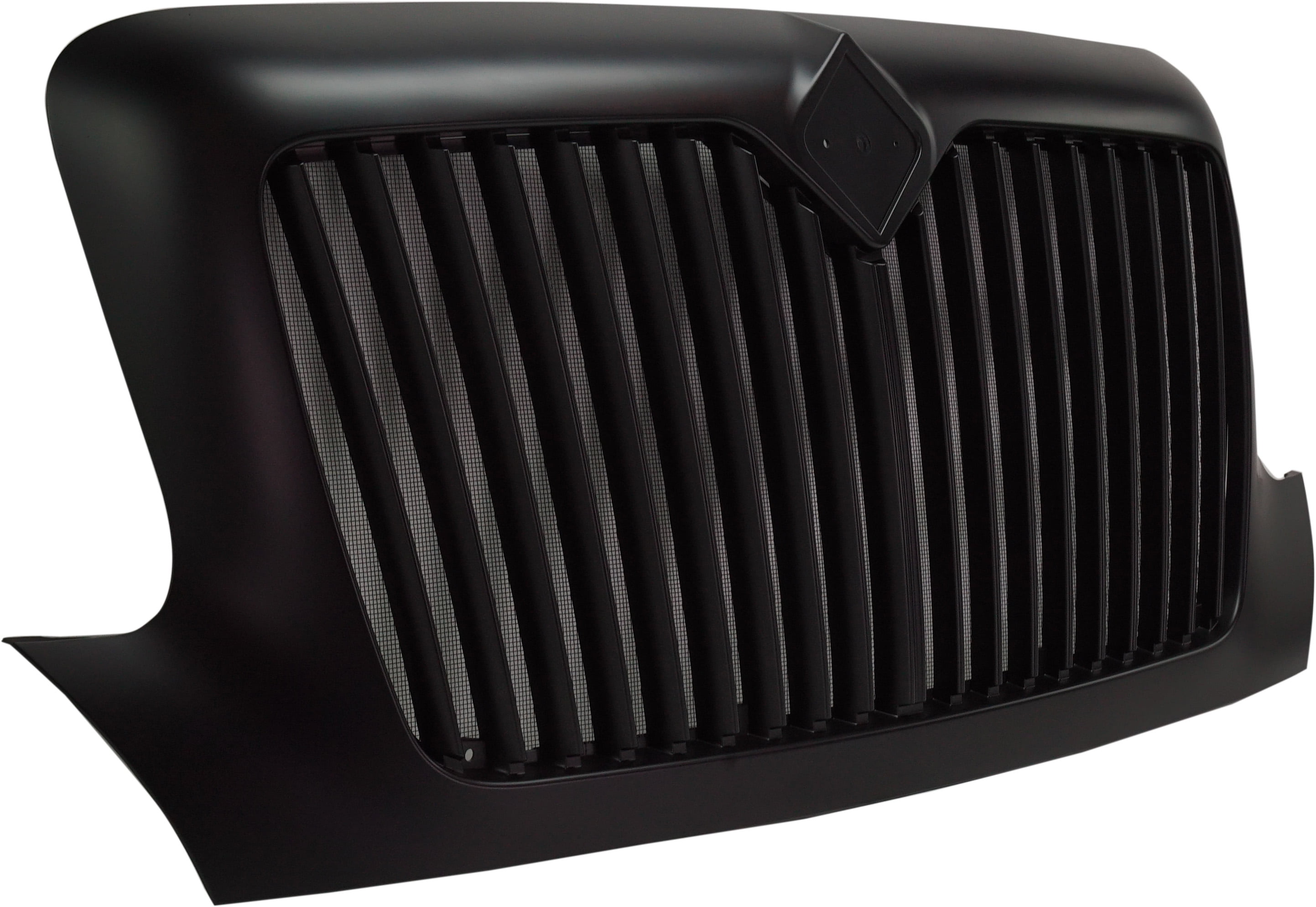 Grille Assembly Compatible With 2008-2011 International 4100 2003-2009 4200 Painted Black Shell and Insert