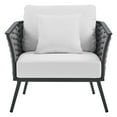 thumbnail image 2 of Modway Fauteuil d'Extérieur en Aluminium pour Patio, Gris et Blanc, 2 of 7