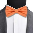 thumbnail image 2 of LAICAIW Mens Solid Color Double Fold Pre-tied Bow Tie and Pocket Square Set, 2 of 7