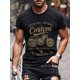 thumbnail image 1 of Camiseta informal de manga corta con cuello redondo y estampado de motocicleta para hombre, ideal para el tiempo libre, 1 of 4
