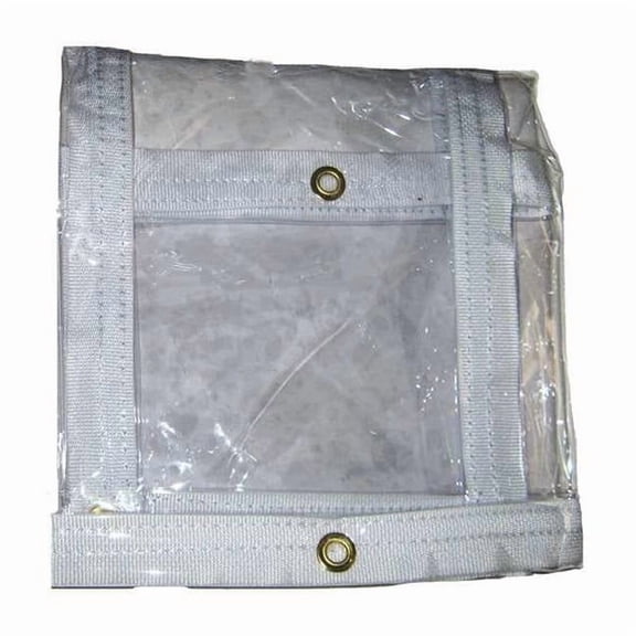 Heavy Duty Tarp, 9 ft 9 in x 9 ft 9 in, 20 Mil, Clear, Vinyl, Mildew Resistant