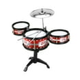 thumbnail image 4 of Juego de batería de jazz para niños pequeños, juego de batería para niños principiantes, juguetes de percusión, juguete de batería de simulación para , 3 tambor Hugo Tambor de simulación, 4 of 10