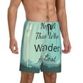 thumbnail image 2 of Gaeub Not All Those Who Wander Are Lost1 Printed Men's Short Pajama Pants, Lightweight Lounge & Sleep Bottoms Keep You Cool - XX-Large, 2 of 9
