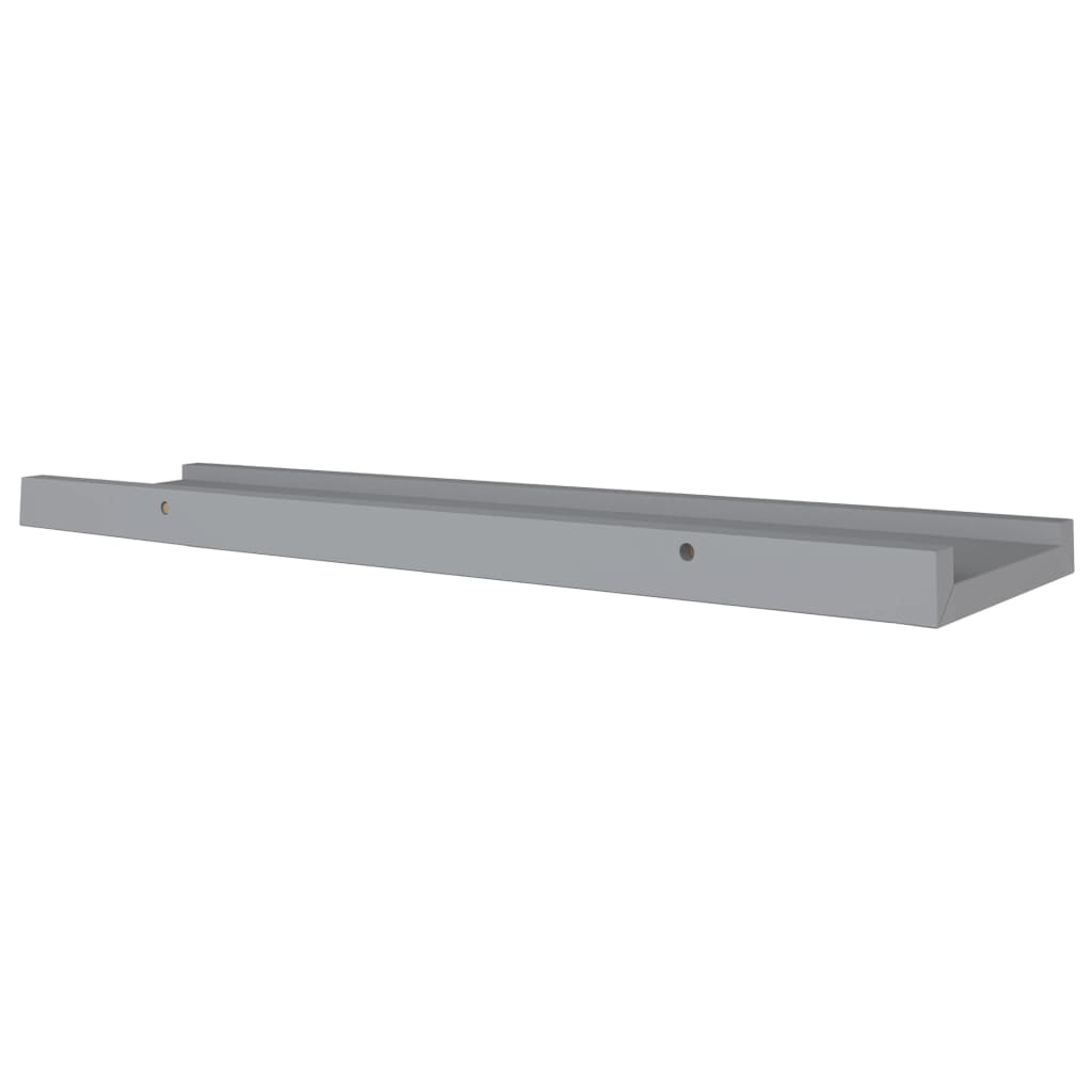 vidaXL Frame Ledge Shelf Set of 2 White MDF 31.5 in long Wall mounting