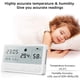 thumbnail image 5 of Toystoory Medidor de temperatura y humedad, función de reloj transparente, higrómetro de pantalla táctil, termómetro electrónico recargable Electrodomésticos, 5 of 6