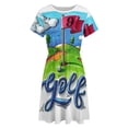 thumbnail image 4 of Golf Course Short Sleeve Dress Women Summer Evening Dresses Ladies Sundress, 4 of 7