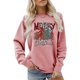 thumbnail image 1 of Luminous Jersey con cuello redondo para mujer, sudaderas informales con letras gráficas de Feliz Navidad, 1 of 1