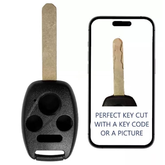 KEY CUT SERVICE 4 Button Remote Key Shell Case For Honda 2003 - 2013 Models