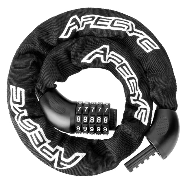 Candado con cadena para bicicleta APECYC, combinación de 5 dígitos, resistente, antirrobo