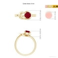 thumbnail image 5 of ANGARA Natural Solitaire 1 ct Ruby Infinity Knot Ring in 14K Yellow Gold for Women (Size-6mm) | July Birthstone, Birthday, Anniversary, Jewelry Gift for Women | Natural Ruby Ring, 5 of 10