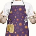 thumbnail image 2 of Purple Sun Star Circle Pattern Apron-Garden Aprons for Women with Pockets-Cotton Linen Waterproof Kitchen Cooking Gardening Aprons Adjustable for Kitchen,Cooking,BBQ and Salon 33x27 Inch, 2 of 7